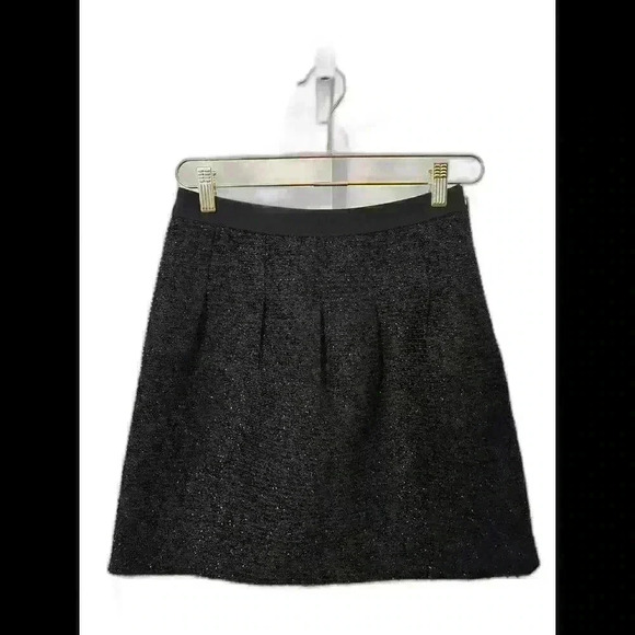 Loft petites 00P sparkly black mini skirt - Picture 1 of 3